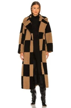 Arlo Coat Black & Tan Check -Camila coelho Shop EAVR WO69 V1 1