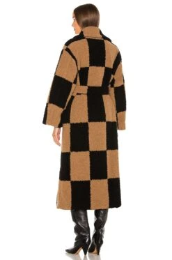 Arlo Coat Black & Tan Check -Camila coelho Shop EAVR WO69 V4