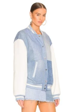 Varsity Jacket Light Blue And Ivory -Camila coelho Shop EBDR WO2 V2