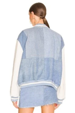 Varsity Jacket Light Blue And Ivory -Camila coelho Shop EBDR WO2 V3