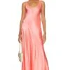 Satin Tank Dress Coral