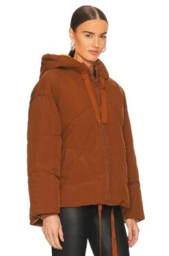 ESSENTIEL ANTWERP Chameleon Puffer Jacket Sepia -Camila coelho Shop ESSE WO26 V3