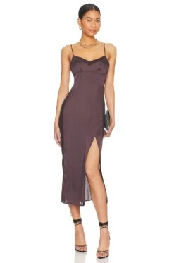 FREE PEOPLE X Intimately FP City Cool Midi Slip Chocolate -Camila coelho Shop FREE WD2493 V1 1