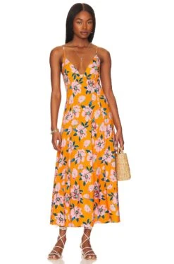 FREE PEOPLE Finer Things Maxi Dress Sunshine Combo -Camila coelho Shop FREE WD2535 V1 1