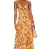 FREE PEOPLE Finer Things Maxi Dress Sunshine Combo -Camila coelho Shop FREE WD2535 V1