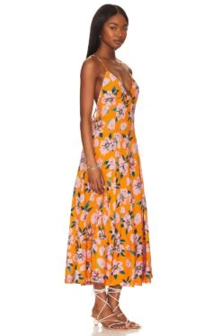 FREE PEOPLE Finer Things Maxi Dress Sunshine Combo -Camila coelho Shop FREE WD2535 V2