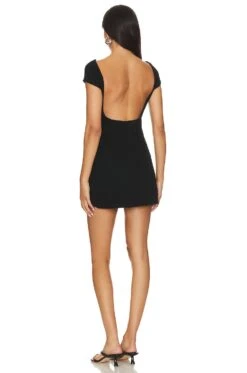 FREE PEOPLE Rosalia Mini Dress Black -Camila coelho Shop FREE WD2594 V3