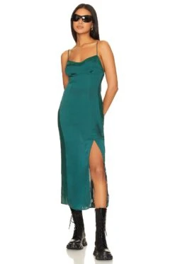 FREE PEOPLE X Intimately FP City Cool Midi Slip Chocolate -Camila coelho Shop FREE WD2603 V1