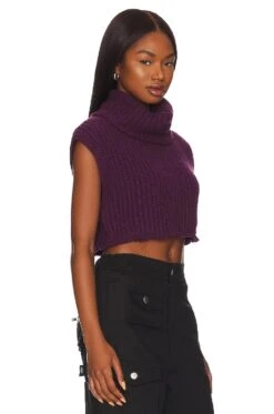 FREE PEOPLE Honey Bunny Crop Black Cherry -Camila coelho Shop FREE WK1037 V2