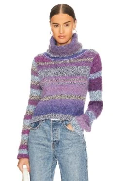 FREE PEOPLE My Girl Turtleneck Top Midnight Pearl -Camila coelho Shop FREE WK1052 V1 1