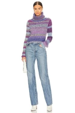 FREE PEOPLE My Girl Turtleneck Top Midnight Pearl -Camila coelho Shop FREE WK1052 V4