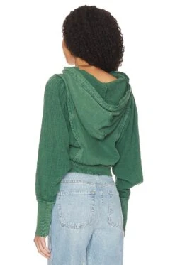 FREE PEOPLE Love Letter Hoodie Jaded -Camila coelho Shop FREE WK1079 V3