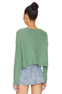 FREE PEOPLE Changing Tides Pullover White Spruce -Camila coelho Shop FREE WK1082 V3