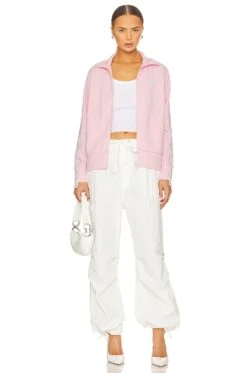 Golden Goose Denise Track Jacket Rose Shadow & White -Camila coelho Shop GGOR WO11 V5