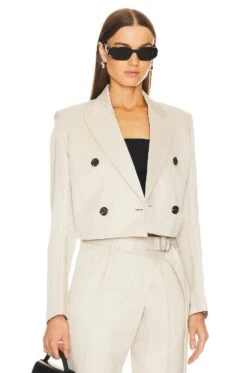 Helmut Lang Cropped Blazer Linen