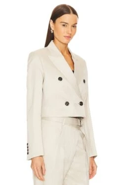 Helmut Lang Cropped Blazer Linen -Camila coelho Shop HLNR WO19 V3