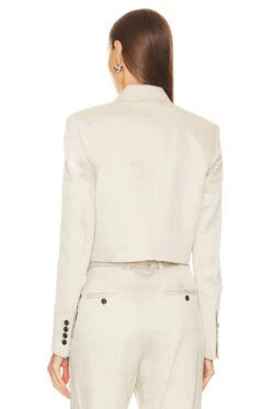 Helmut Lang Cropped Blazer Linen -Camila coelho Shop HLNR WO19 V4