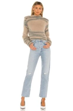 X REVOLVE Decklan Sweater Wheat & Charcoal -Camila coelho Shop HOOF WK137 V4