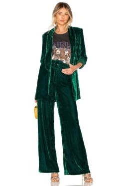 X REVOLVE Chloe Boyfriend Jacket Emerald -Camila coelho Shop HOOF WO81 V4