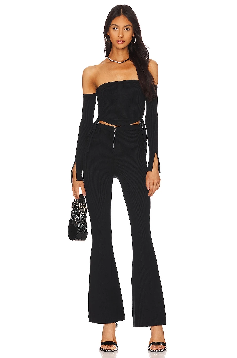 Lydia Longsleeve Knit Corset Black 6 Lydia Longsleeve Knit Corset Black - Image 4