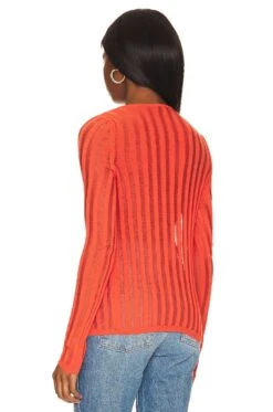 Marissa Sheer Rib Cardi With Ties Tangerine 8 Marissa Sheer Rib Cardi With Ties Tangerine -Camila coelho Shop HURR WK65 V3