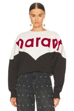 Isabel Marant Etoile Houston Sweatshirt Teal -Camila coelho Shop ISAR WK83 V1