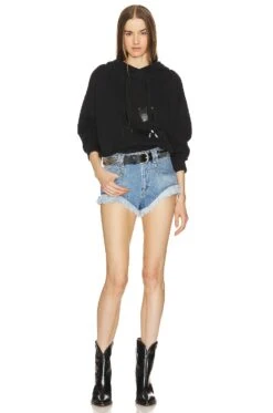 Isabel Marant Etoile Marly Sweatshirt Black -Camila coelho Shop ISAR WK88 V5
