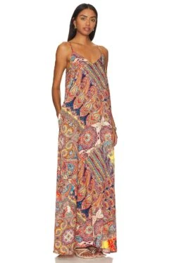 Hartley Trapeze Dress Multi Paisley Scarf -Camila coelho Shop LAGR WD178 V2