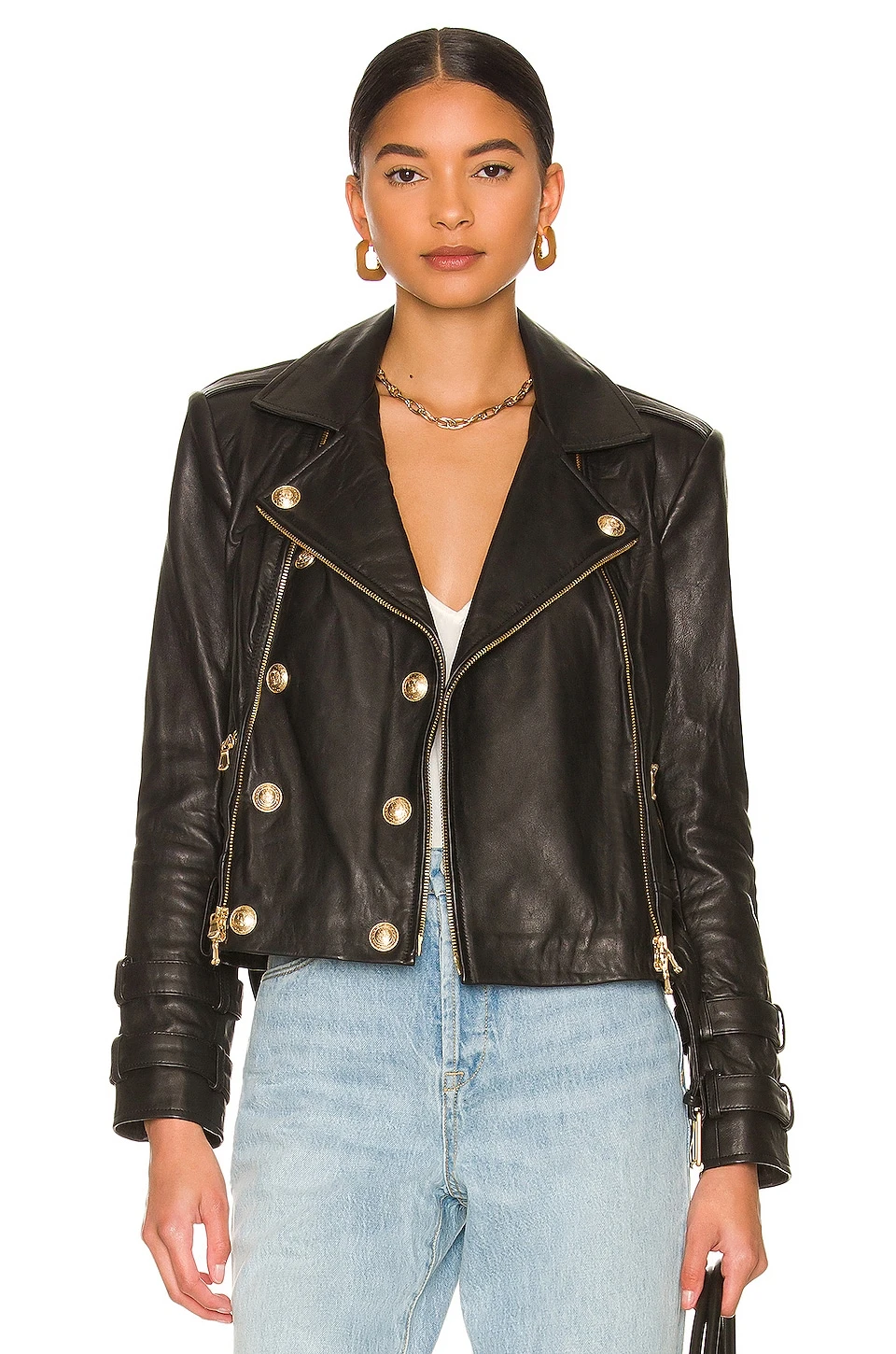 Billie Belted Leather Jacket Black 3 Billie Belted Leather Jacket Black
