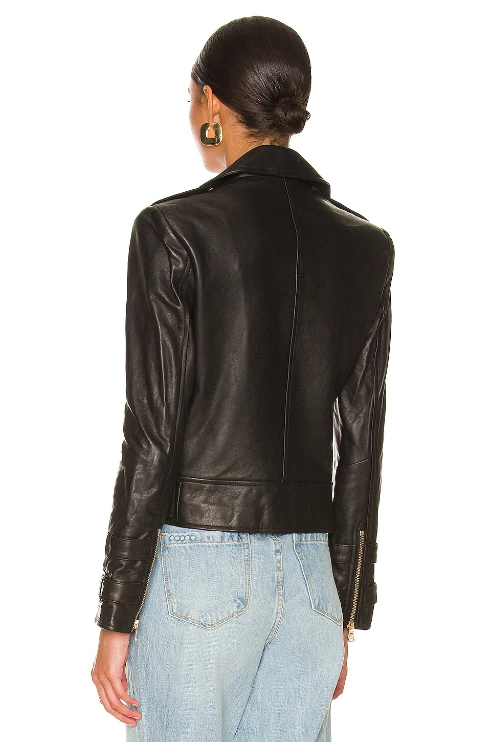 Billie Belted Leather Jacket Black 5 Billie Belted Leather Jacket Black - Image 3