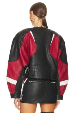 Dustin Moto Jacket Black, Winter White, & Ruby Red -Camila coelho Shop LARX WO196 V4