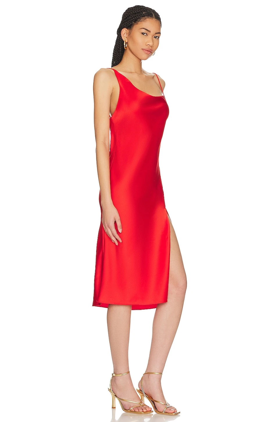 Ada Midi Dress Bright Red 4 Ada Midi Dress Bright Red - Image 2