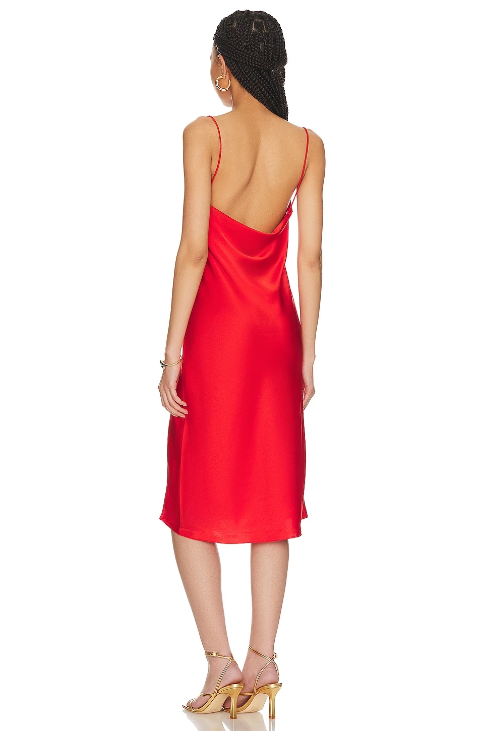 Ada Midi Dress Bright Red 5 Ada Midi Dress Bright Red - Image 3