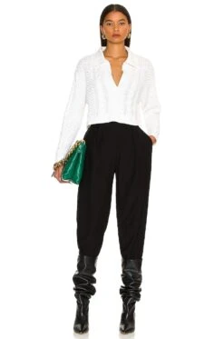 Miles Cable Pullover White -Camila coelho Shop LCDE WK154 V4