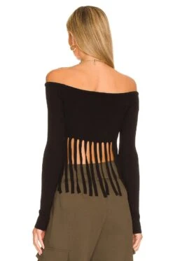 Harrel Fringe Sweater Black -Camila coelho Shop LCDE WK202 V3