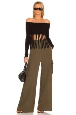 Harrel Fringe Sweater Black -Camila coelho Shop LCDE WK202 V4