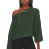 Jaide Off The Shoulder Crop Sweater Dark Green 2 Jaide Off The Shoulder Crop Sweater Dark Green -Camila coelho Shop LCDE WK226 V1