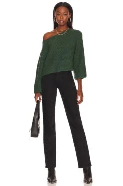 Jaide Off The Shoulder Crop Sweater Dark Green 9 Jaide Off The Shoulder Crop Sweater Dark Green -Camila coelho Shop LCDE WK226 V4