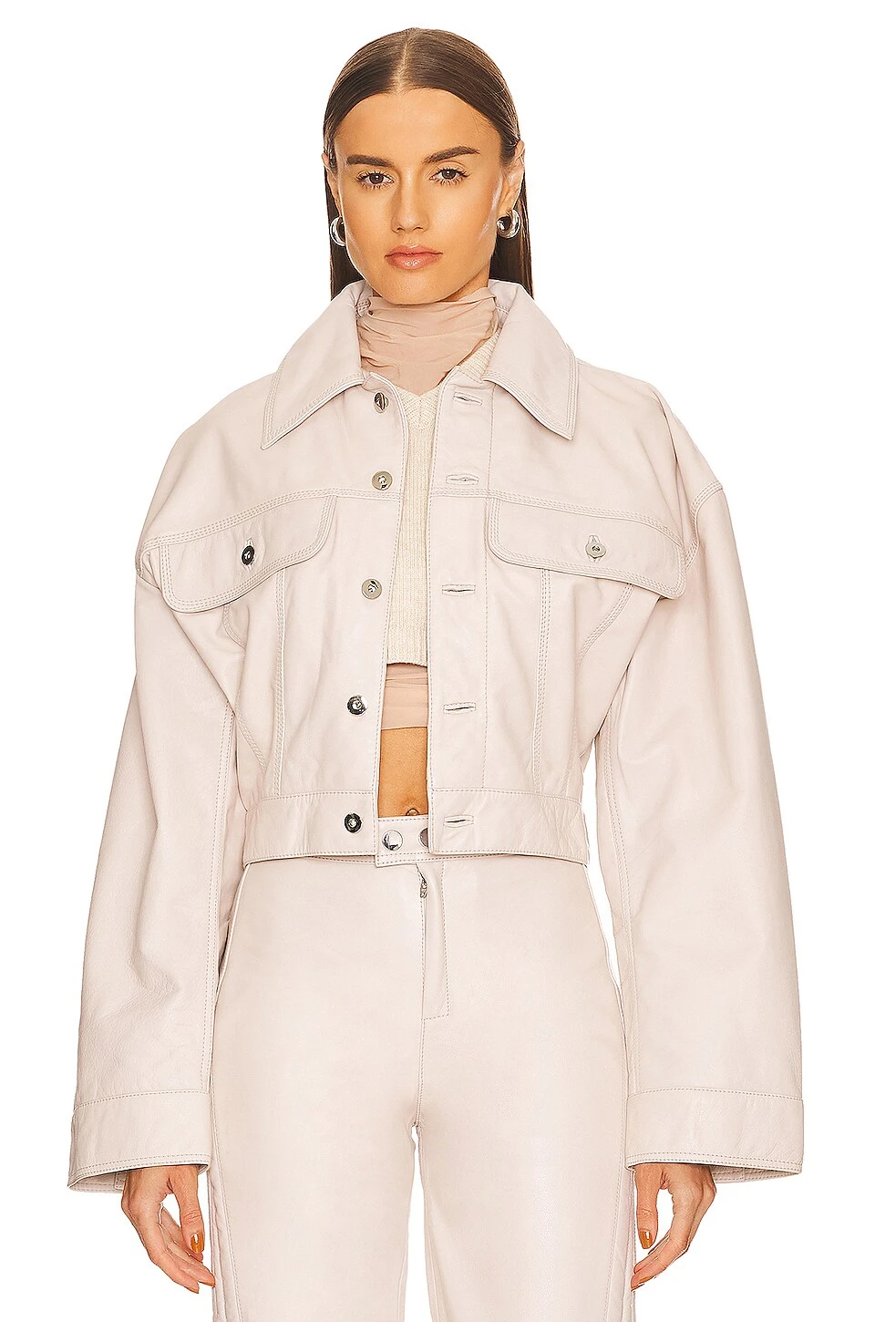 Rue Leather Jacket Bone 3 Rue Leather Jacket Bone