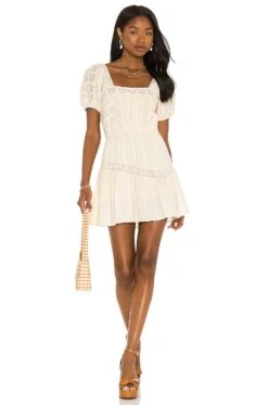 LoveShackFancy X REVOLVE Stern Dress Black -Camila coelho Shop LESH WD455 V1