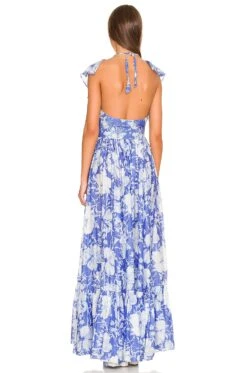 LoveShackFancy MAXIVESTIDO MARINETTE Salty Sea -Camila coelho Shop LESH WD589 V3