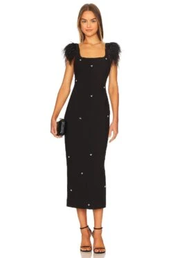 LIKELY Cameron Midi Dress Black 12 LIKELY Cameron Midi Dress Black -Camila coelho Shop LIKR WD615 V1 1
