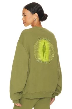 Go Where The Love Is Crewneck Hoodie Olive