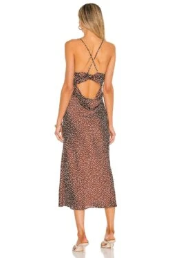 Lauren Midi Dress Brown -Camila coelho Shop LOVF WD3002 V3