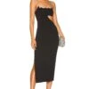 Charlotte Midi Dress Black 2 Charlotte Midi Dress Black -Camila coelho Shop LOVF WD3229 V1