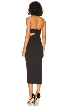 Charlotte Midi Dress Black -Camila coelho Shop LOVF WD3229 V4