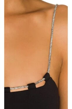 Charlotte Midi Dress Black -Camila coelho Shop LOVF WD3229 V5