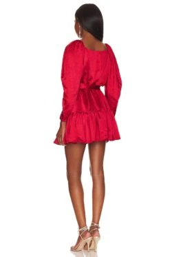 Corinne Mini Dress Cherry Red -Camila coelho Shop LOVF WD3517 V3
