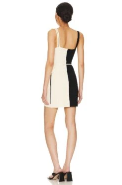 Raimi Wrap Dress Black & White -Camila coelho Shop LOVF WD3728 V3
