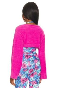 Chantal Cropped Sweater Hot Pink -Camila coelho Shop LOVF WK1123 V3